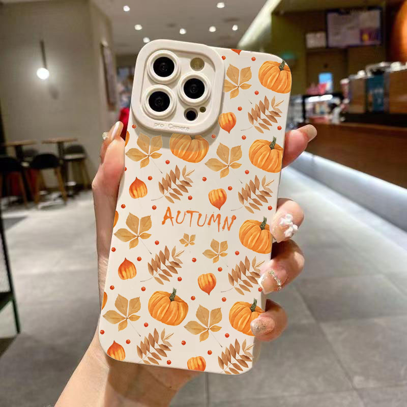 Phone Cases Xiaomi 15 - 가을 단풍잎 호박 패턴 디자인 샤오미
