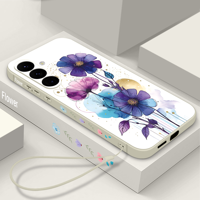 Phone Cases Galaxy A16 5G - 창의적인 꽃무늬 끈 달린 폰 케이스