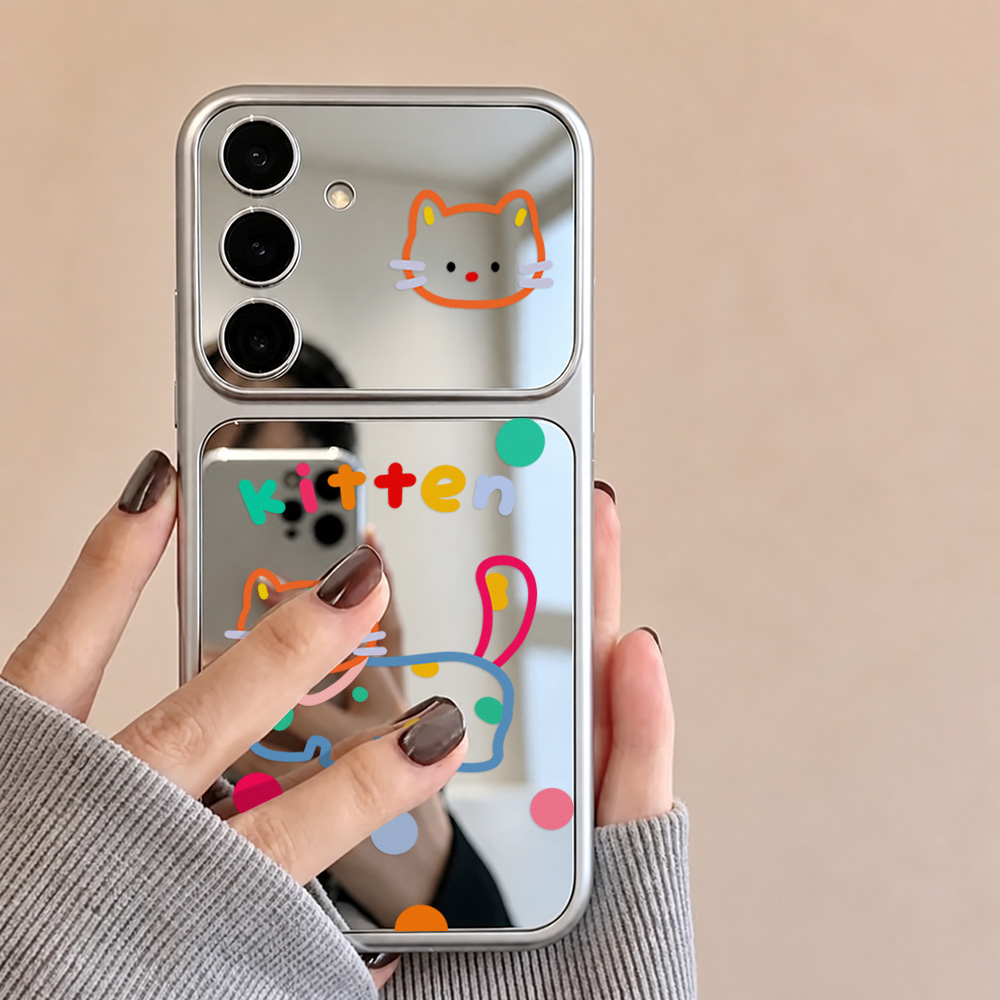 귀여운 고양이 디자인의 거울 케이스, 삼성 A55 5G - Phone Cases Galaxy A16 5G 리뷰 및 가격