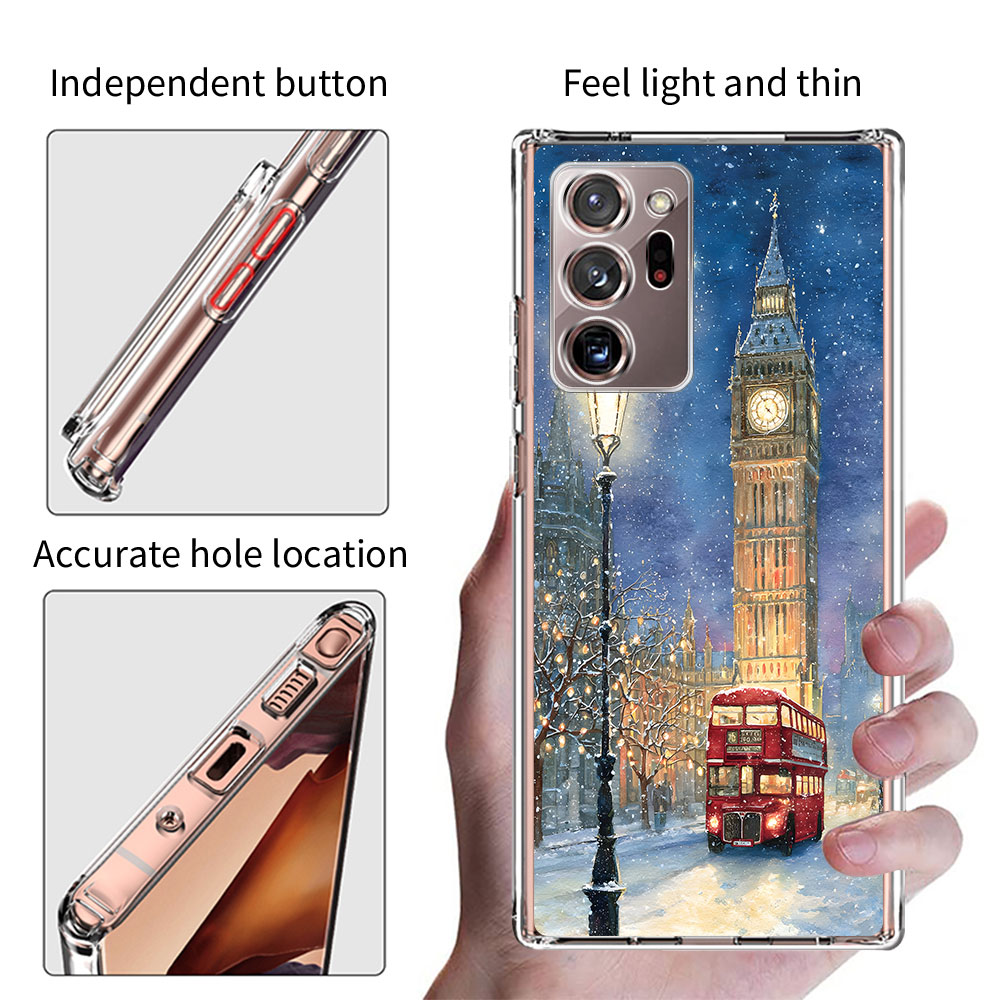 런던 겨울 크리스마스 케이스 삼성 갤럭시 노트 10 플 - Phone Cases London 리뷰 및 가격