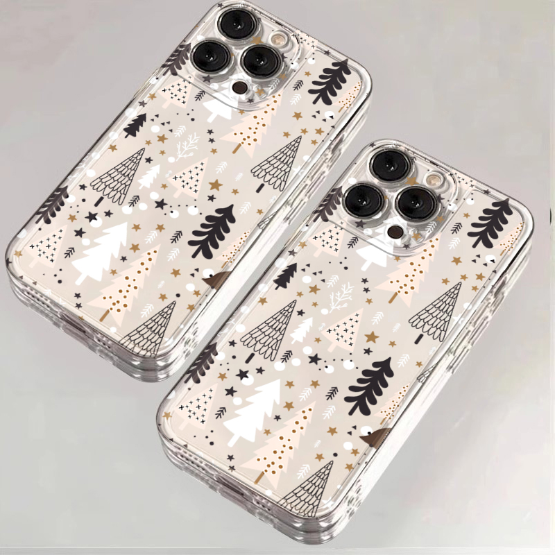 겨울 눈송이 크리스마스 트리 투명 폰 케이스 아이폰 1 - Phone Cases Xr Iphone 리뷰 및 가격