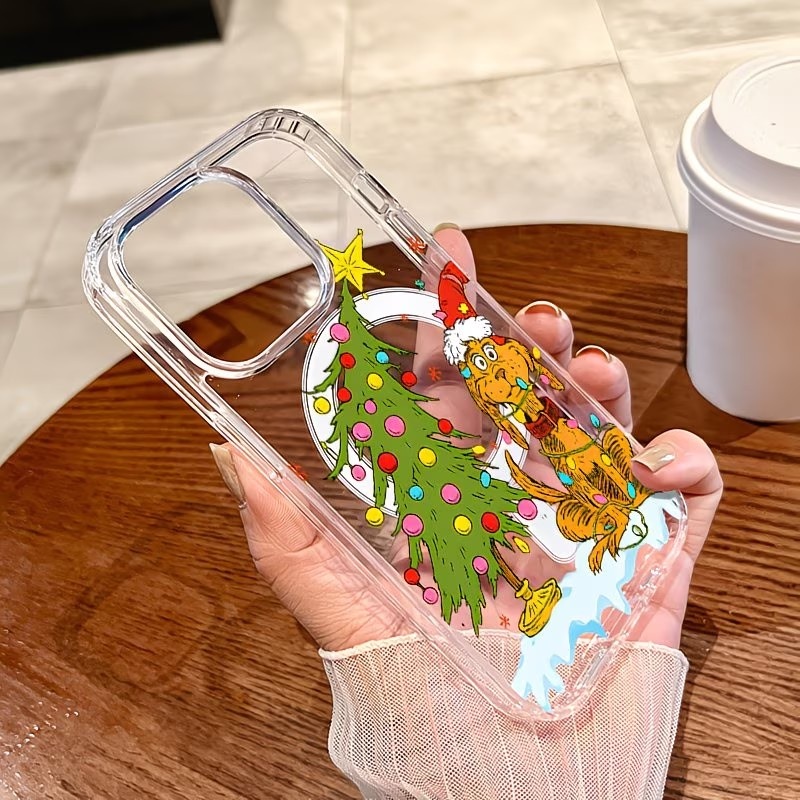 강아지 테마 크리스마스 파티 투명 폰 케이스 아이폰 1 - Phone Cases Xr Iphone 리뷰 및 가격